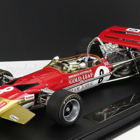 GP-REPLICAS 1/18 LOTUS | F1  49C FORD GOLD LEAF TEAM LOTUS N 8 SEASON 1970 EMERSON FITTIPALDI - CON VETRINA - WITH SHOWCASE | RED