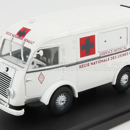 EDICOLA 1/43 RENAULT | 206 E1 VAN AMBULANCE SERVICE MEDICAL REGIE NATIONALE DES USINES RENAULT 1959 | WHITE