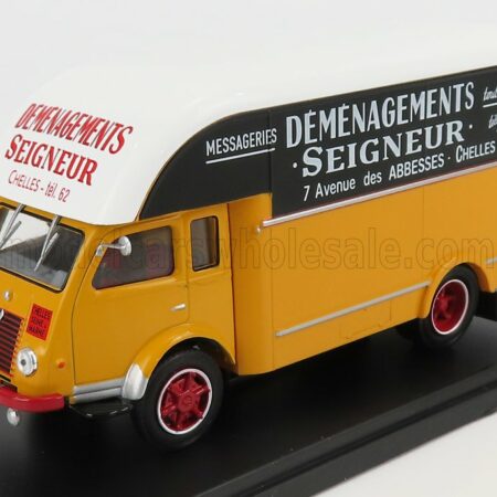 EDICOLA 1/43 RENAULT | 2.5T. TRUCK VAN FOURGON DEMENAGEMENT SEIGNEUR 1955 | YELLOW BLACK