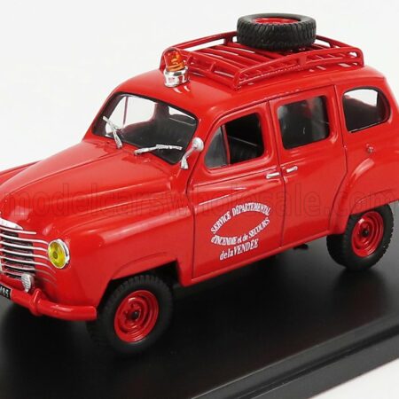 EDICOLA 1/43 RENAULT | COLORALE POMPIERS BREAK 4x4 SERVICE DEPARTEMENTAL D'INCENDIE ET DE SECOURS DE LA VENDEE 1955 | RED