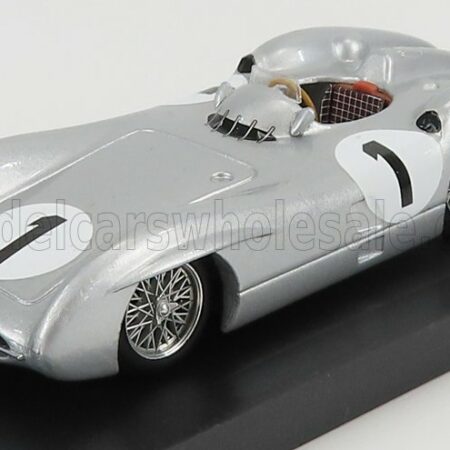 BRUMM 1/43 MERCEDES BENZ | F1  W196C N 1 BRITISH GP JUAN MANUEL FANGIO 1954 WORLD CHAMPION | SILVER