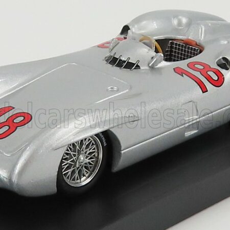 BRUMM 1/43 MERCEDES BENZ | F1  W196C N 18 JUAN MANUEL FANGIO SEASON 1954 WORLD CHAMPION | SILVER