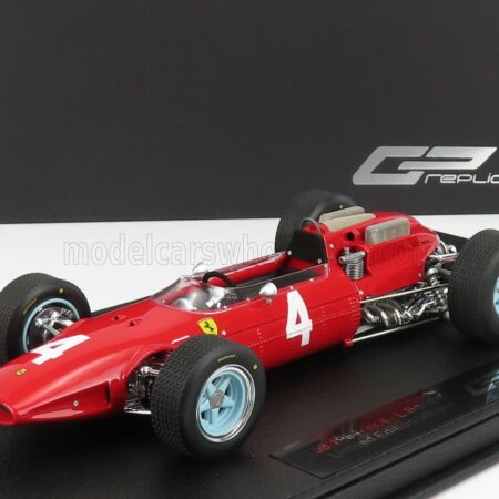 GP-REPLICAS 1/18 FERRARI | F1  158 SCUDERIA FERRARI N 4 SEASON 1964 LORENZO BANDINI - CON VETRINA - WITH SHOWCASE | RED