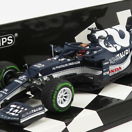 MINICHAMPS 1/43 ALPHA TAURI | F1  AT02 HONDA RA620H TEAM ALPHA TAURI N 22 TURKISH GP 2021 YUKI TSUNODA | WHITE BLUE