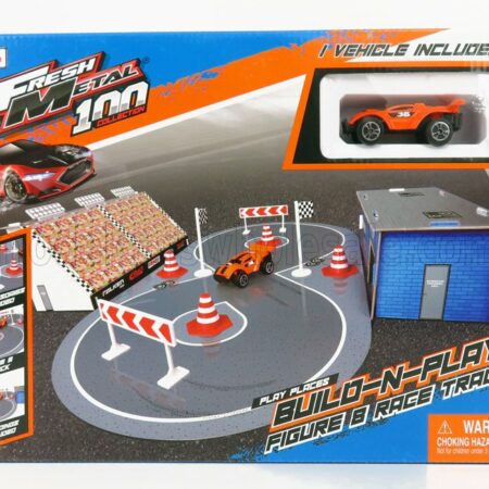 MAISTO 1/43 ACCESSORIES | DIORAMA - SET BUILD RACE TRACK WITH CAR | ORANGE GREY