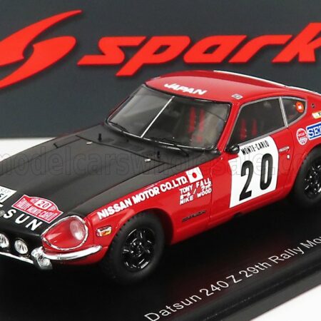 SPARK-MODEL 1/43 DATSUN | 240Z N 20 RALLY MONTECARLO 1972 T.FALL - M.WOOD | RED BLACK