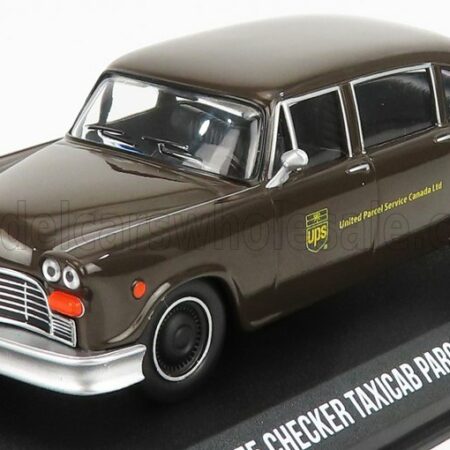 GREENLIGHT 1/43 CHECKER | TAXI CAB UPS CANADA 1975 | BROWN