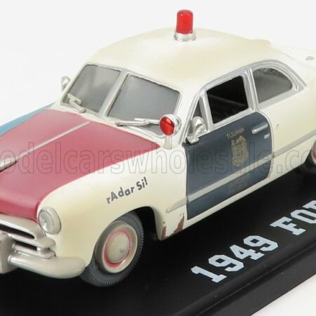 GREENLIGHT 1/43 FORD USA | TIJUANA POLICE MEXICO BORDER PATROL 1949 | WHITE BLACK RED