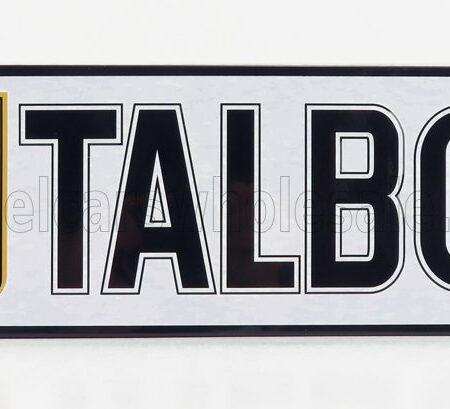 EDICOLA 1/1 ACCESSORIES | 3D METAL PLATE - TALBOT | WHITE BLACK