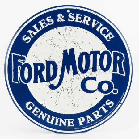 EDICOLA 1/1 ACCESSORIES | METAL PLATE - FORD MOTOR CO. SALES & SERVICE | BLUE WHITE