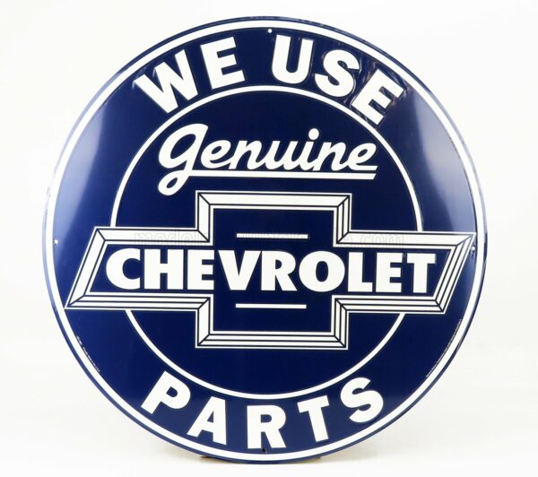 EDICOLA 1/1 ACCESSORIES | METAL ROUND PLATE - CHEVROLET GENUINE PARTS | BLUE WHITE