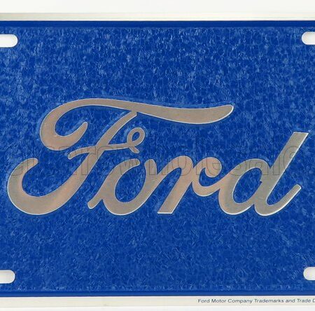 EDICOLA 1/1 ACCESSORIES | FUNNY METAL PLATE - FORD SCRIPT MOSAIC | BLUE