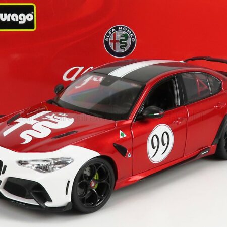 BURAGO 1/18 ALFA ROMEO | GIULIA GTAm N 99 RACING 2020 | ALFA RED WHITE