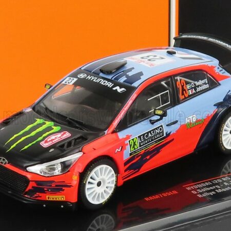 IXO-MODELS 1/43 HYUNDAI | i20 WRC COUPE MONSTER N 23 RALLY MONTECARLO 2021 O.SOLBERG - A.JOHNSTON | 2 TONE BLUE RED BLACK