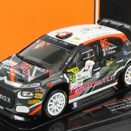 IXO-MODELS 1/43 CITROEN | C3 R5 N 56 RALLY ACI MONZA 2020 S.LEFEBVRE - T.DUBOIS | GREY WHITE