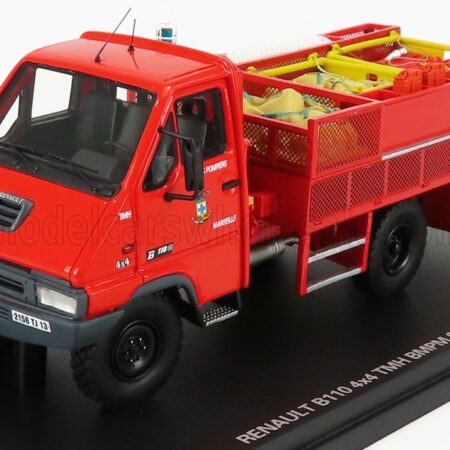 ALERTE 1/43 RENAULT | B110 4X4 TRUCK TMH BMPM SAPEURS POMPIERS MARINES MARSELLE 1998 | RED