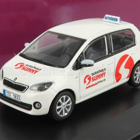 ABREX 1/43 SKODA | CITIGO 3-DOORS AUTOSCUOLA SUNNY 1999 | WHITE RED