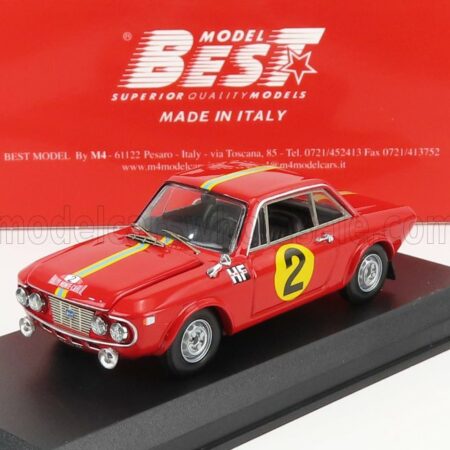 BEST-MODEL 1/43 LANCIA | FULVIA 1.3 HF COUPE N 2 RALLY MONTECARLO 1967 S.MUNARI - G.HARRIS | RED