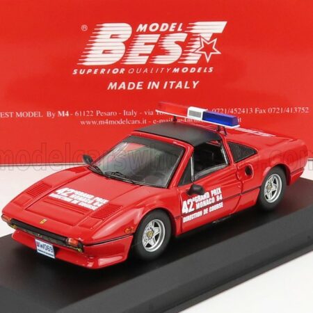 BEST-MODEL 1/43 FERRARI | 308 GTS OFFICIAL SAFETY CAR F1 MONACO GP 1984 | RED