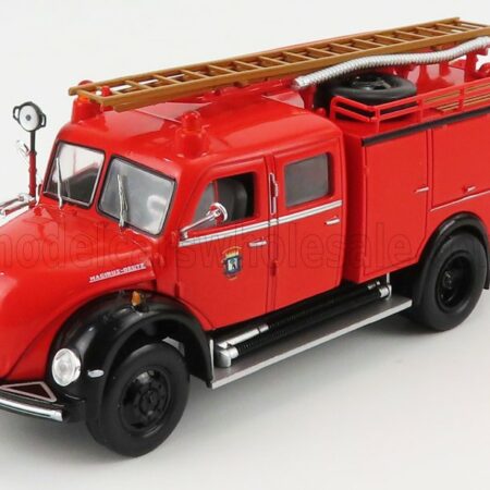 EDICOLA 1/43 MAGIRUS | DEUTZ TLF-16 MERCUR 125A TANKER TRUCK FIRE ENGINE GERMANY 1961 | RED BLACK