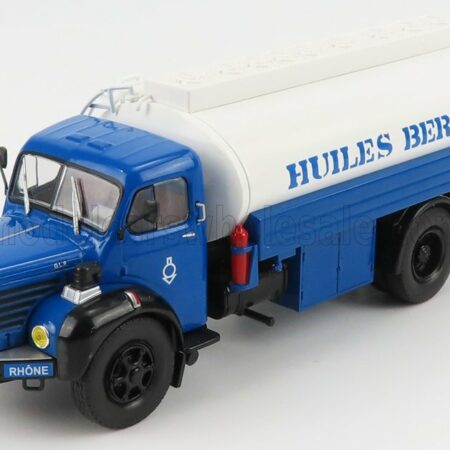 EDICOLA 1/43 BERLIET | GLR8M2 TANKER TRUCK HUILES BERLIET 1960 | BLUE WHITE