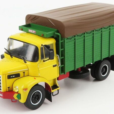 EDICOLA 1/43 BERLIET | GL900 TRUCK CASSONATO 1976 | YELLOW GREEN