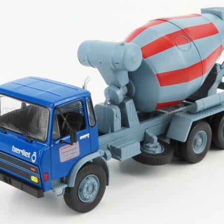 EDICOLA 1/43 BERLIET | GRH230 6x4 BETONIERA TANKER CEMENT MIXER TRUCK 3-ASSI 1959 - MOVIMENTO TERRA | BLUE GREY RED