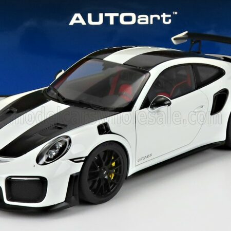 AUTOART 1/18 PORSCHE | 911 991-2 GT2 RS WEISSACH PACKAGE 2019 - BLACK RIMS | WHITE BLACK