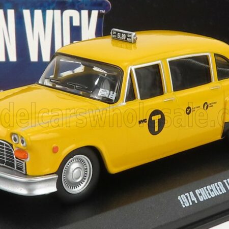 GREENLIGHT 1/43 CHECKER | MARATHON TAXI 1974 - JOHN WICK III PARABELLUM MOVIE | YELLOW