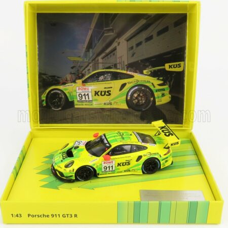 MINICHAMPS 1/43 PORSCHE | 911 991-2 GT3 R TEAM MANTHEY RACING N 911 VLN 24h NURBURGRING 2020 M.CAMPBELL - L.KERN - M.JAMINET - J.ANLAUER | YELLOW GREEN