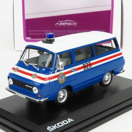 ABREX 1/43 SKODA | 1203 MINIBUS BZS POLICE 1974 | BLUE WHITE