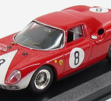 BEST-MODEL 1/43 FERRARI | 250 LM N 8 2ND 12h REIMS 1964 J.SURTEES-L.BANDINI | RED WHITE