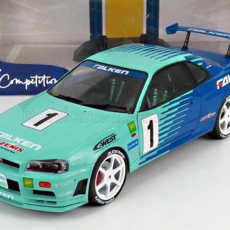 SOLIDO 1/18 NISSAN | SKYLINE (R34) GT-R FALKEN DRIFT LIVERY 1999 | BLUE