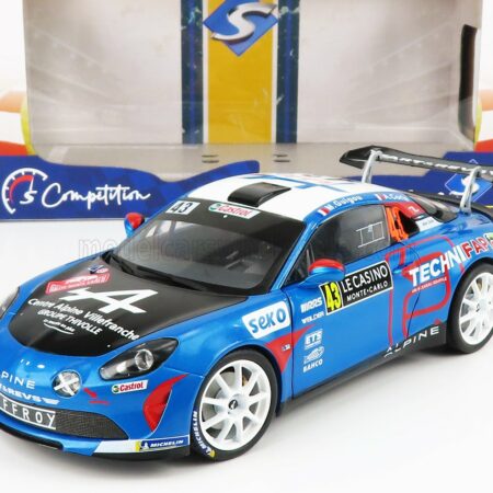 SOLIDO 1/18 RENAULT | A110 ALPINE N 43 WINNER RGT CLASS RALLY MONTECARLO 2021 E.GUIGOU - A.CORIA | BLUE RED WHITE