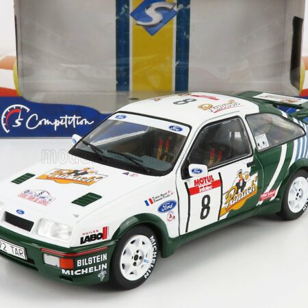 SOLIDO 1/18 FORD ENGLAND | SIERRA COSWORTH RS500 N 8 WINNER RALLY TOUR DE CORSE 1988 DIDIER AURIOL - BERNARD OCCELLI | WHITE GREEN