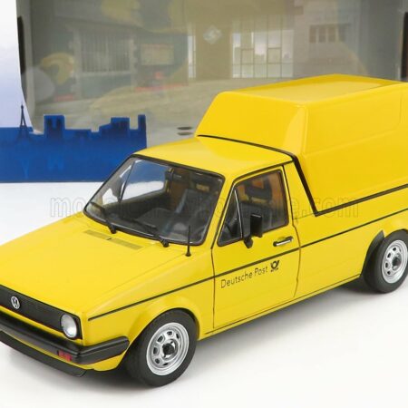 SOLIDO 1/18 VOLKSWAGEN | CADDY PICK-UP MKI CLOSED VAN POSTE 1982 | YELLOW