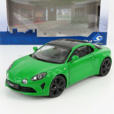 SOLIDO 1/18 RENAULT | ALPINE A110 PURE COUPE 2021 - BLACK WHEELS | GREEN MET