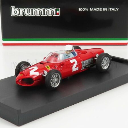 BRUMM 1/43 FERRARI | F1  156 N 2 ITALY GP PHIL HILL 1961 WORLD CHAMPION - WITH DRIVER FIGURE | RED