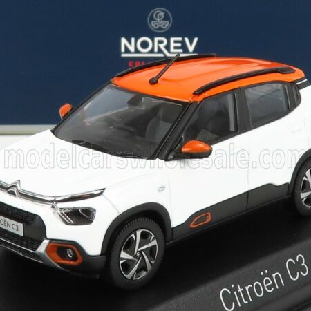 NOREV 1/43 CITROEN | C3 2021 | WHITE ORANGE