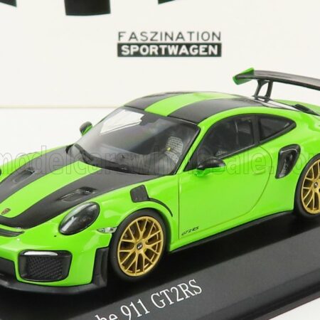 MINICHAMPS 1/43 PORSCHE | 911 991-2 GT2 RS WEISSACH PACKAGE COUPE 2018 | GREEN BLACK