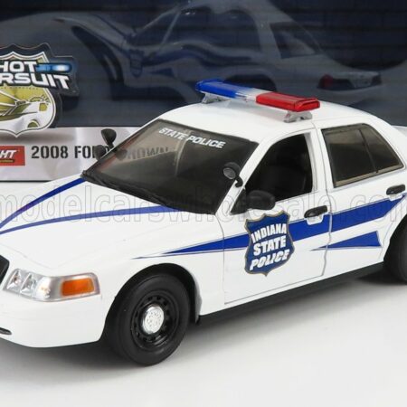 GREENLIGHT 1/24 FORD USA | CROWN VICTORIA INTERCEPTOR INDIANA STATE POLICE 2008 | WHITE