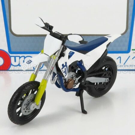 BURAGO 1/18 HUSQVARNA | FS 450 SUPERMOTO 2015 | WHITE BLUE