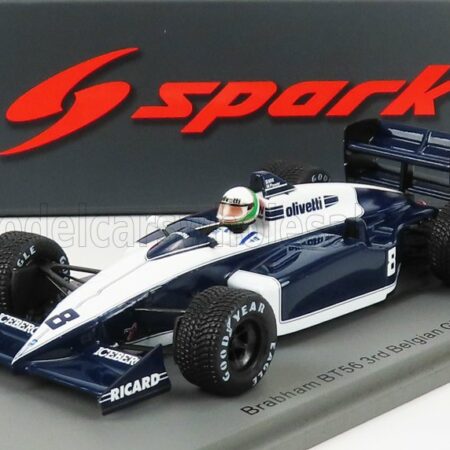 SPARK-MODEL 1/43 BRABHAM | F1  BT56 N 8 3rd BELGIUM GP 1987 A.DE CESARIS | BLUE WHITE