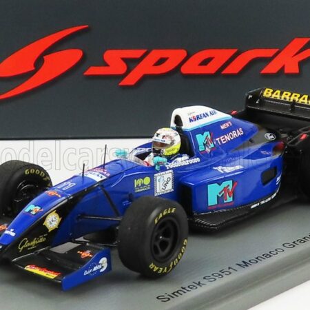 SPARK-MODEL 1/43 SIMTEK | F1  S951 N 11 MONACO GP 1995 D.SCHIATTARELLA | BLUE