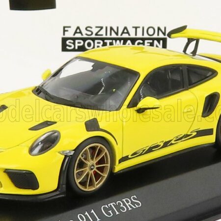 MINICHAMPS 1/43 PORSCHE | 911 991-2 GT3 RS COUPE 2018 - GOLDEN RIMS | RACING YELLOW