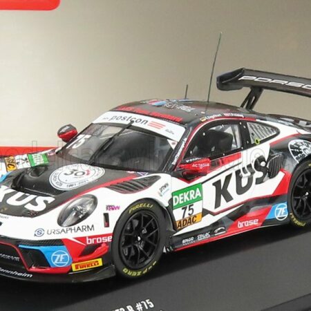 IXO-MODELS 1/43 PORSCHE | 911 991 GT3 R TEAM KUS 75 BERNHARD N 75 ADAC GT MASTERS 2021 C.ENGELHART - T.PREINING | WHITE BLACK RED