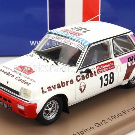 SPARK-MODEL 1/43 RENAULT | R5 ALPINE TURBO Gr.2 N 138 RALLY 1000 PISTES DE CANJUERS 1983 D.AURIOL - J.Y.TISSIOT | WHITE RED