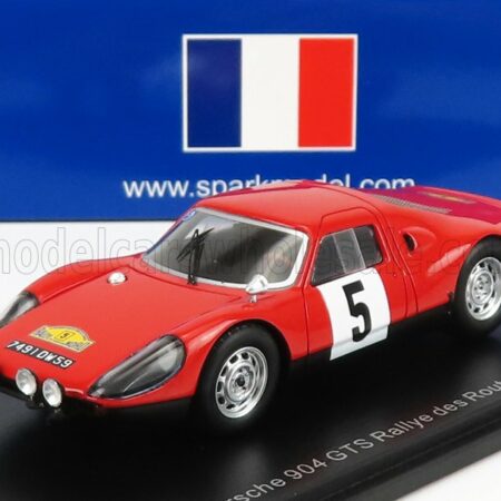 SPARK-MODEL 1/43 PORSCHE | 908 GTS N 5 RALLY ROUTES DU NORD 1967 R.DUTOIT | RED