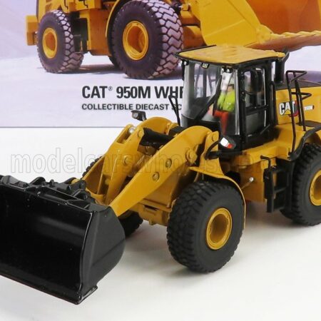 DM-MODELS 1/50 CATERPILLAR | CAT950M RUSPA GOMMATA - SCRAPER TRACTOR WHEEL LOADER | YELLOW BLACK