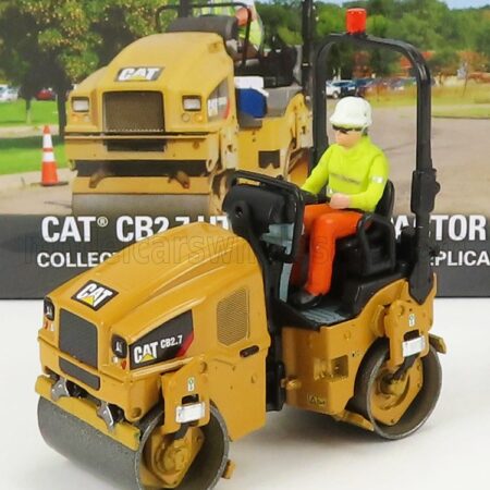 DM-MODELS 1/50 CATERPILLAR | CATCB2.7 RULLO VIBRANTE MONOTAMBURO - SCHIACCIASASSI - STONE CRUSHER ROLL - UTILITY COMPACTOR | YELLOW BLACK